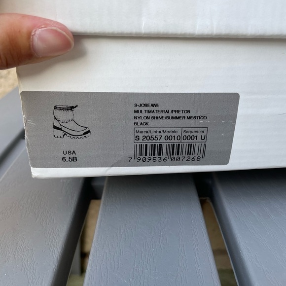 SCHUTZ Joseane Nylon Shine Chunky Lug Sole Puffer Quilted Boots Size 6.5 - Picture 3 of 11